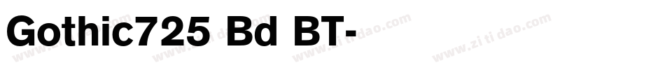 Gothic725 Bd BT字体转换